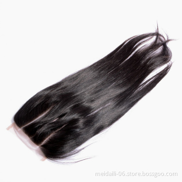 Wholesale cheap price non remy straight 4x4 lace closure natural color human hair 4x4 closure human hair